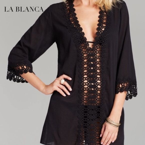 La Blanca Other - LA BLANCA Peep Show Crochet Cover Up- Size- XS